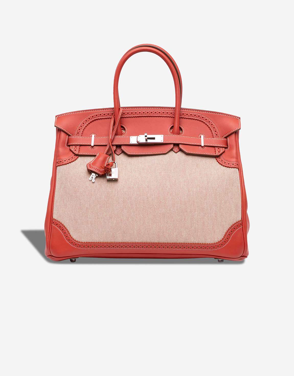 Hermès Birkin Ghillies 35 Swift Toile Sanguine SACLÀB