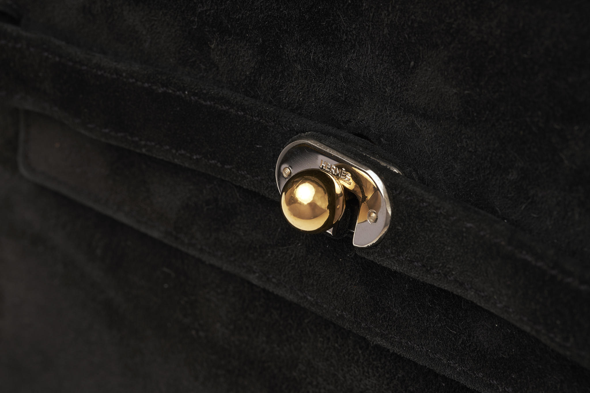 Hermès Vintage Kelly Doblis Noir Soirée Enveloppe Saclàb Hardware Double