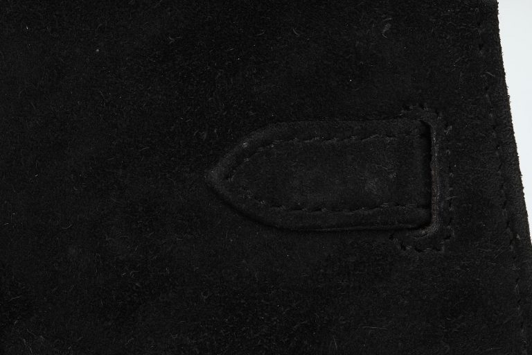 Hermès Vintage Kelly Doblis Noir Evening Envelope Saclàb Detail 1