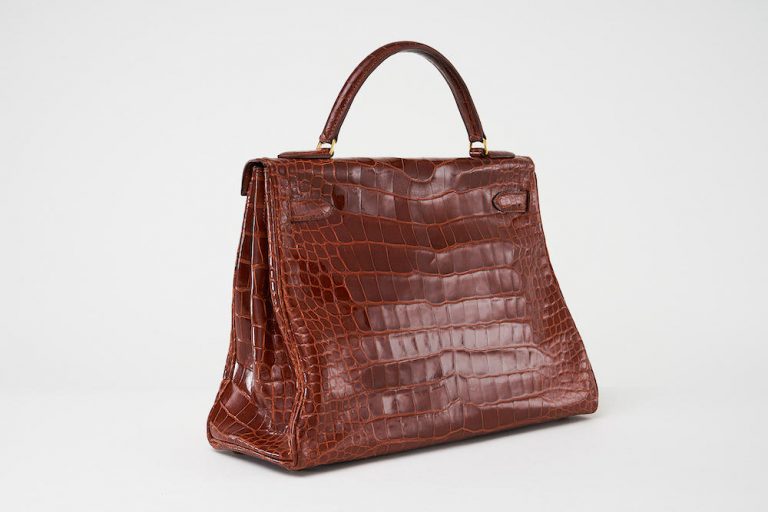 Hermès Kelly 32 Alligator Etrusque Saclàb Seite zurück