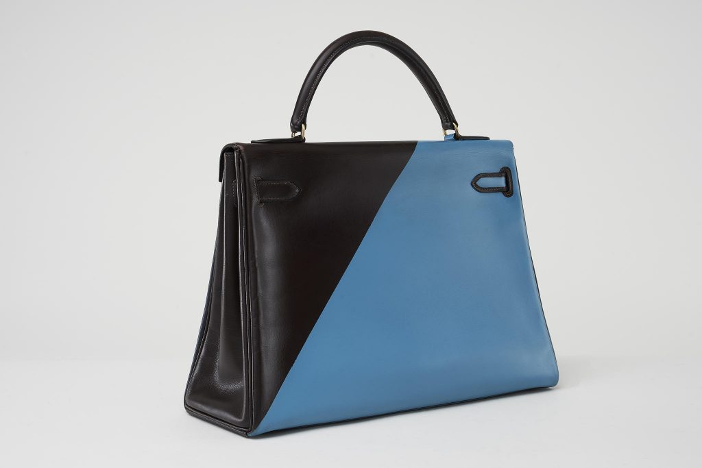 Customised Hermès Kelly 32 Box Calf Geometrica | SACLÀB