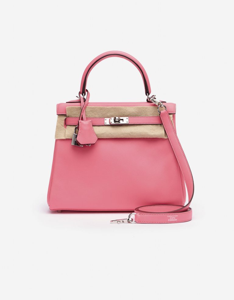 Hermes Kelly 25 Swift Rose Azalee Saclàb Felt