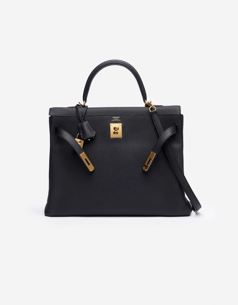 Hermes Kelly 35 Togo Noir Saclàb front