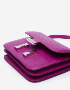 Hermes Constance 18 Ostrich Pourpre Saclàb Open