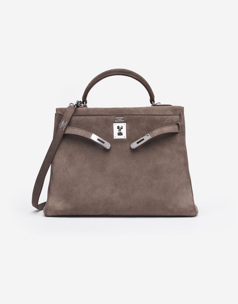 Hermès Kelly 32 Taupe Doblis Saclab Front