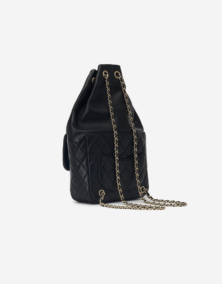 Chanel Backpack Seoul Lamb Black Saclàb Luxury Vintage Side Back