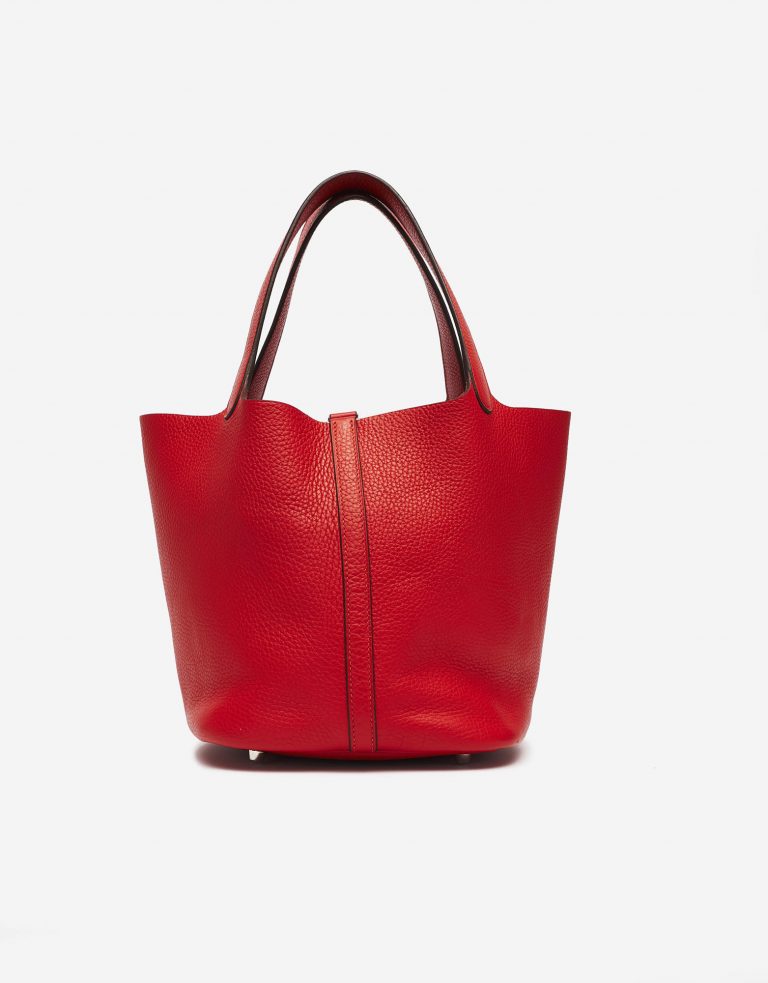 Hermes Picotine Schloss 22 Swift Rouge Tomate Saclàb Front