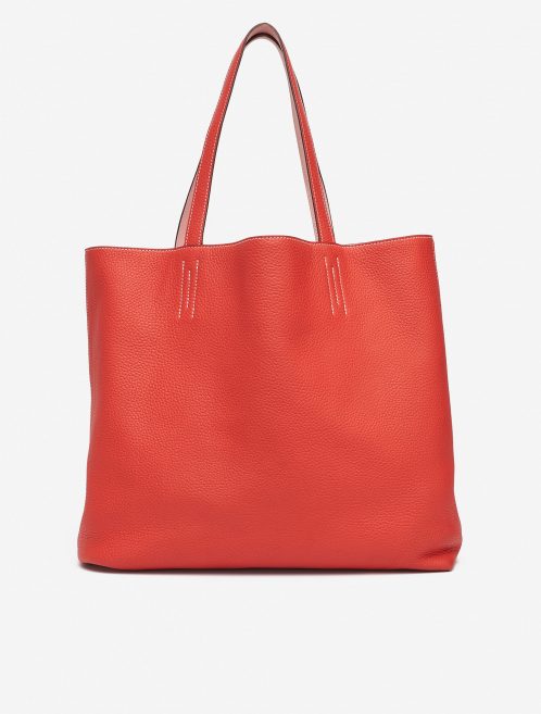 Pre-owned Hermès bag Double Sens 45 Sikkim Rose Sakura Clemence Rouge Pivoine | Sell your designer bag on Saclab.com
