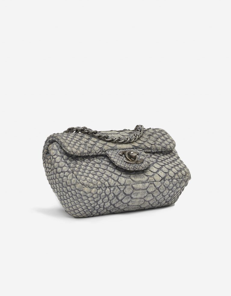 Chanel Timeless Extra Mini Python Dusty Blue Saclàb Bottom