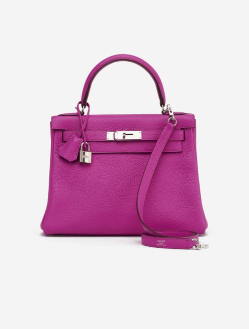 Hermès Kelly 28 Togo Magnolia consignment designer handbags saclab