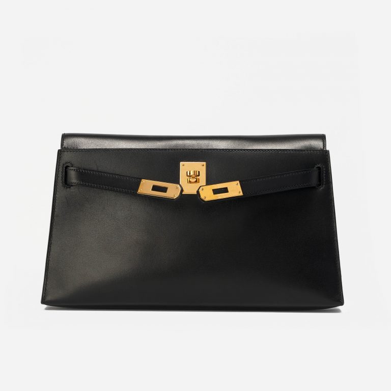 Hermès Kelly Pochette Longue Box Black