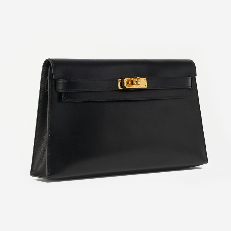 Hermès Kelly Pochette Longue Box Black