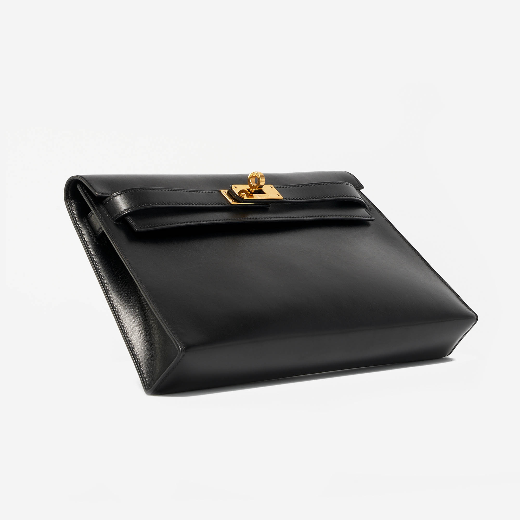 Hermès Kelly Pochette Longue Box Black