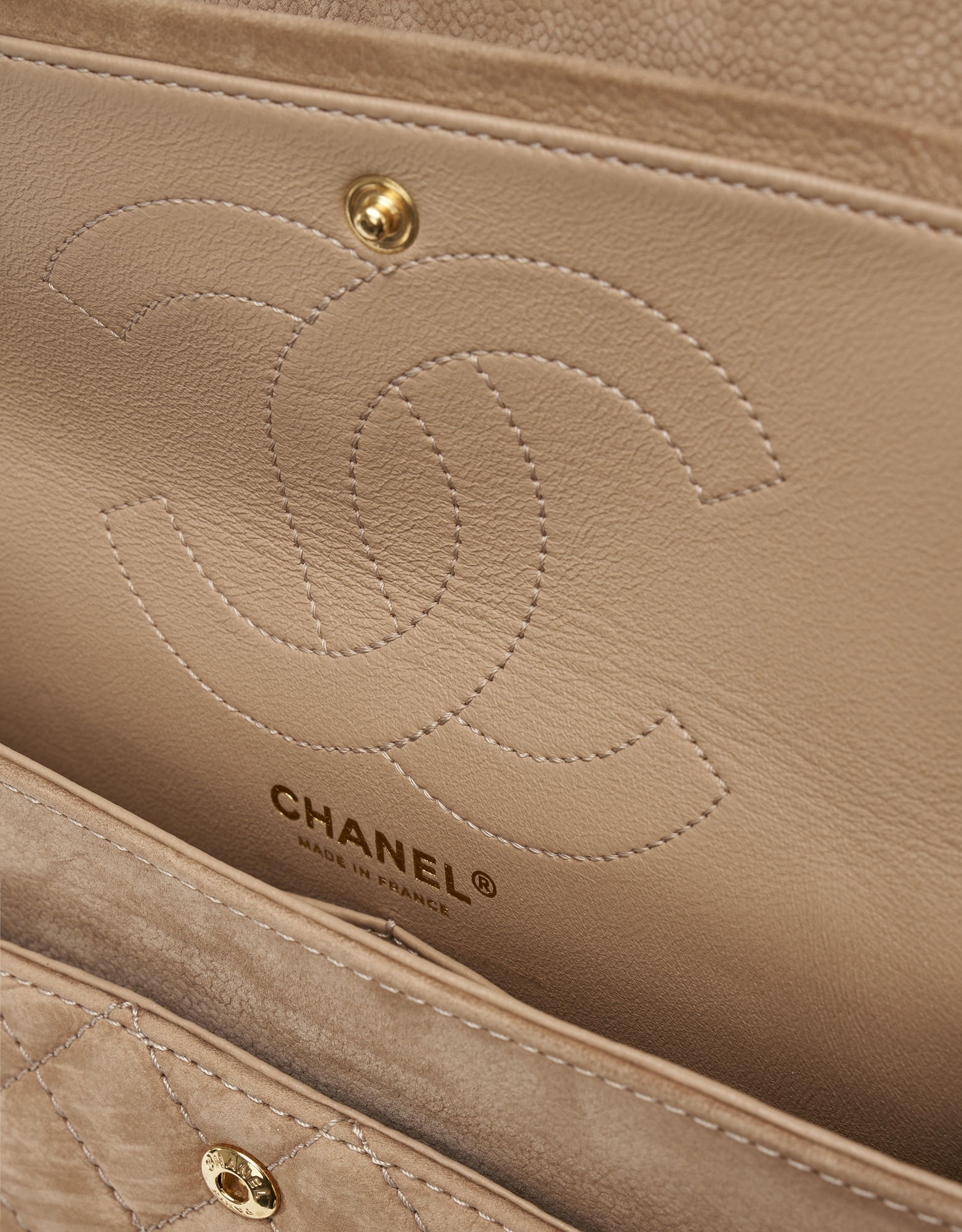 Chanel 2.55 Suede Nude Size 226