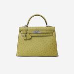 Hermès Kelly 32 Ostrich Kiwi Saclàb Front