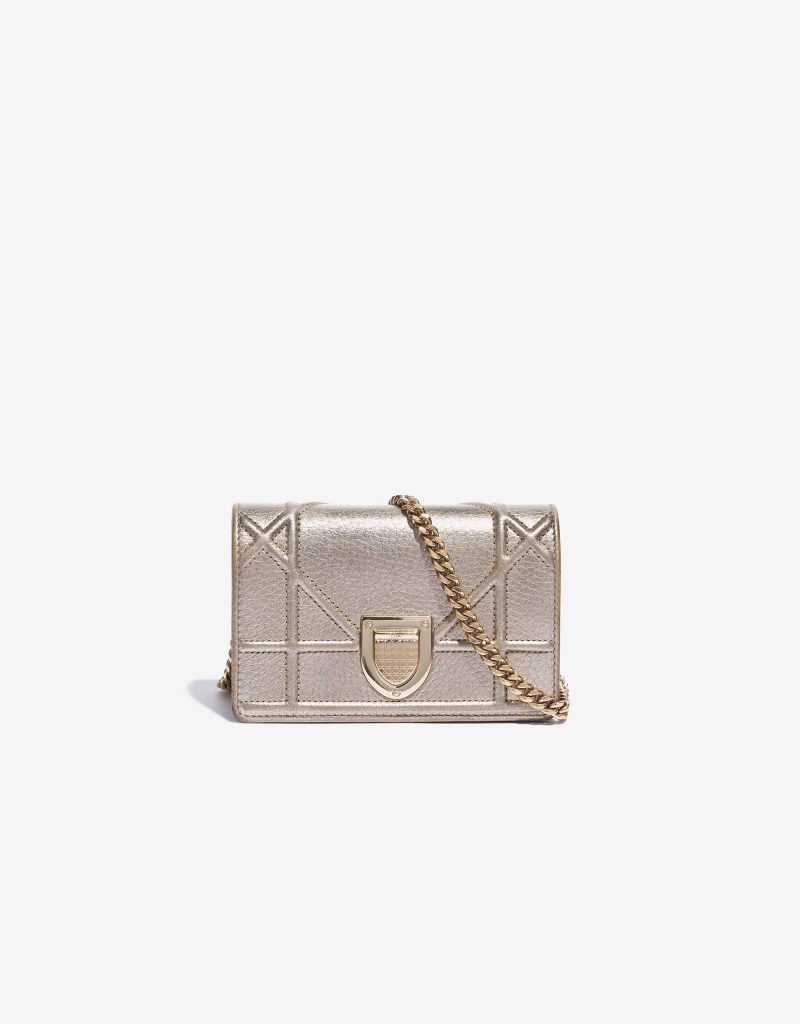 Dior Diorama gebrauchte Mini-Tasche Metallic Gold SACLÀB