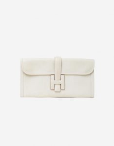 20 Hermès Vintage Jige Tadelakt Gris Perle Evening Envelope_1