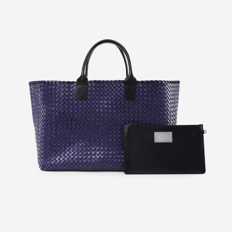 Bottega Veneta Cabat Cabat Large Purple Black