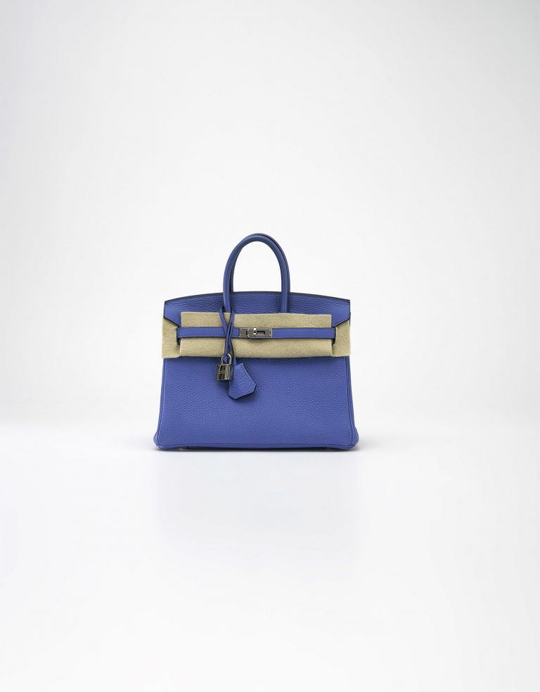 56 Hermès Birkin 25 Togo Bleu Zanzibar Saclab Felt