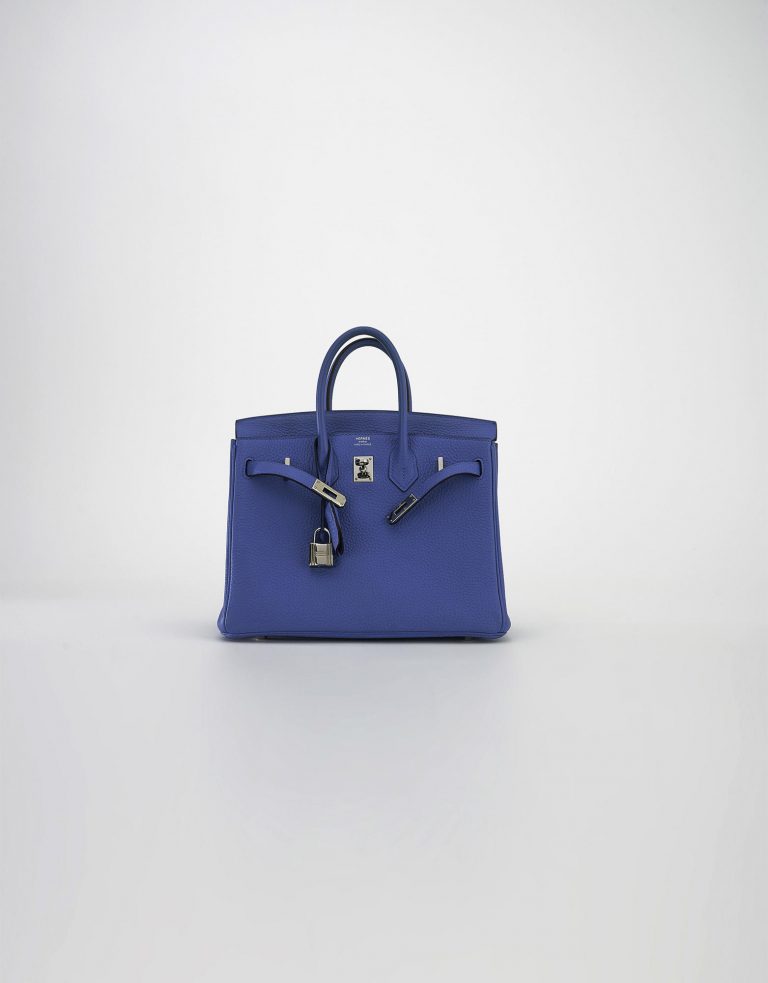 56 Hermès Birkin 25 Togo Bleu Zanzibar Saclab Open