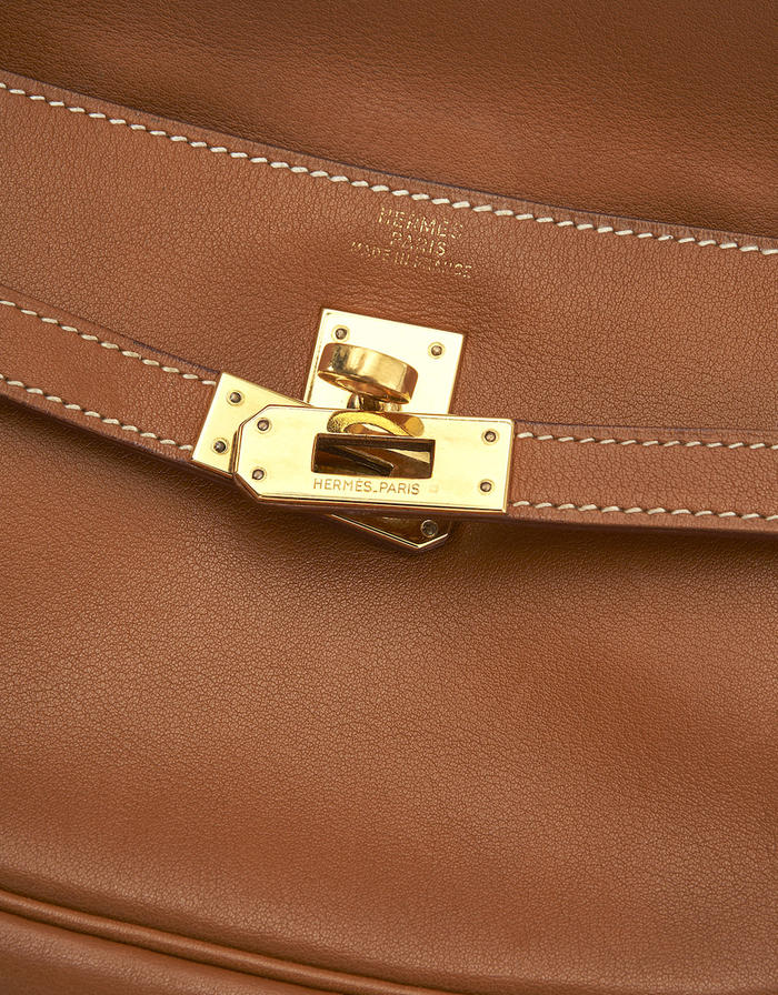 62 Hermes Kelly Swift Gold Pochette Belt Gold Saclab Belt