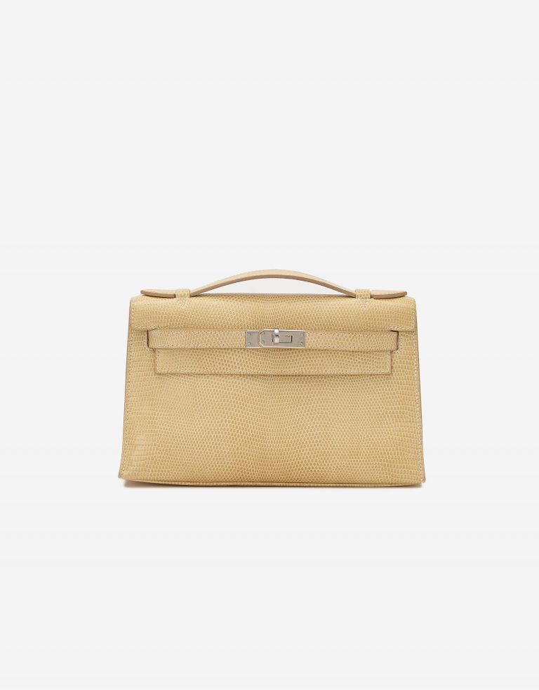 Hermes Kelly Pochette Lizard Vanille