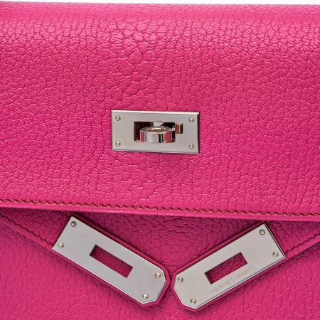 Hermès Kelly 32 Chevre Mysore Rose Shocking | SACLÀB