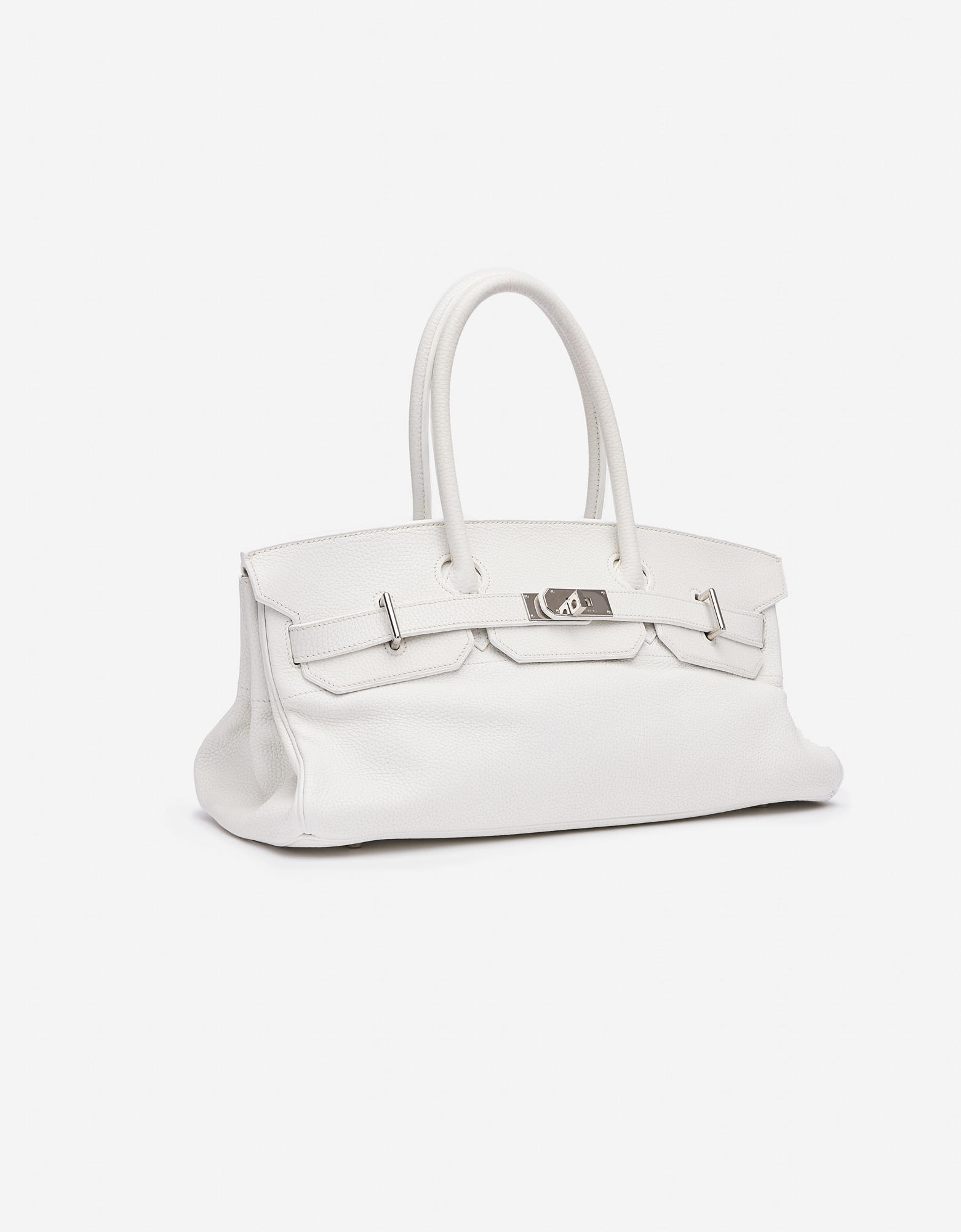 Hermès White JPG Shoulder Birkin Bag