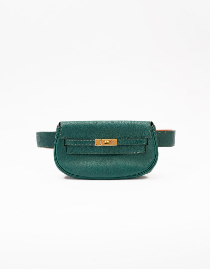 Hermès Kelly Pochette Belt Togo Vert Anglais | SACLÀB