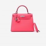 Hermes Kelly 25 Epsom Rose Azalee Vorderseite Saclàb