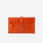 Hermes Jige 20 Niloticus Crocodile Orange Saclàb Front