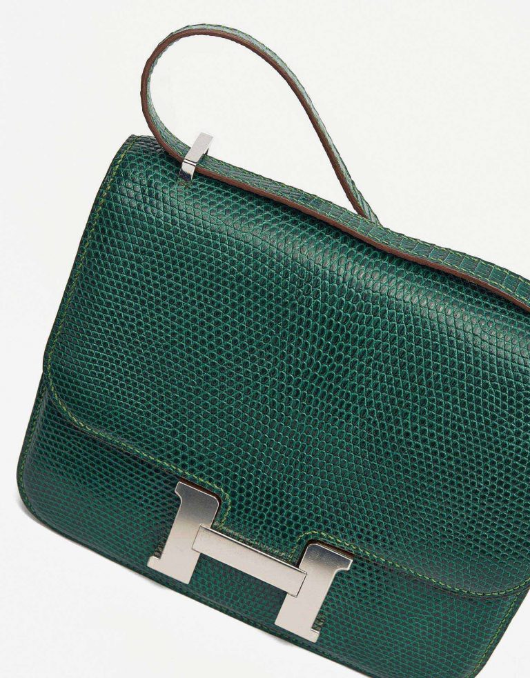 Hermes Constance 18 Lizard Vert Emeraude Matte Saclab