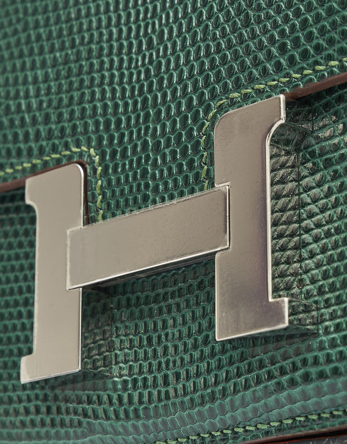 Hermes Constance 18 lézard Vert Emeraude Matte Saclab