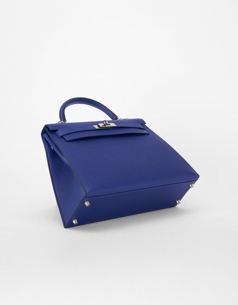 Hermes Kelly 32 Epsom Bleu Encre Saclàb Bottom