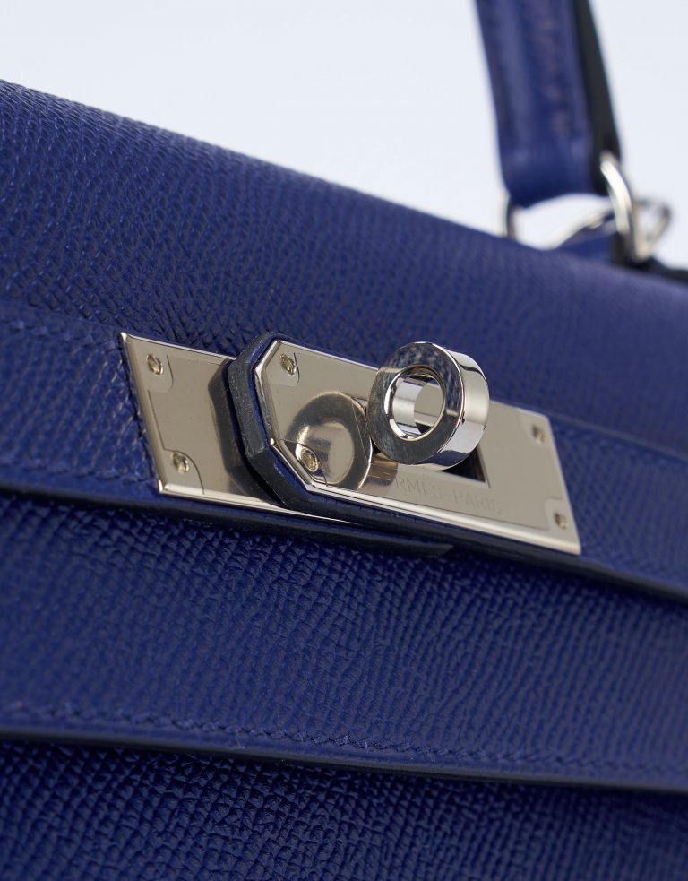 Hermes Kelly 32 Epsom Bleu Encre Saclàb Hardware