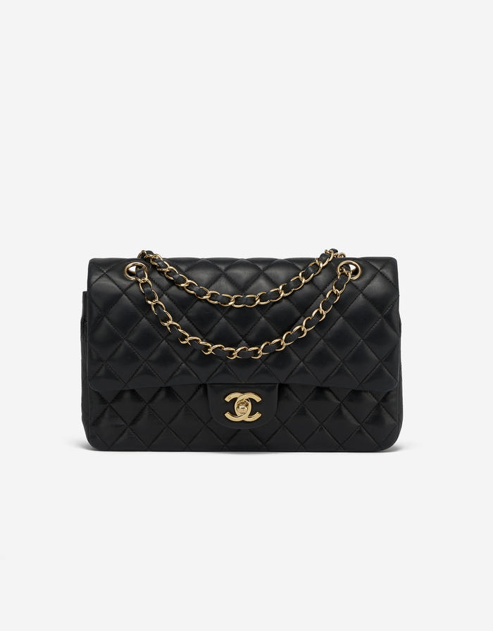 Chanel Timeless Medium Double Flap Lamb Black | SACLÀB