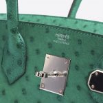Hermès Birkin 30 Ostrich Vert Vertigo Saclàb Logo