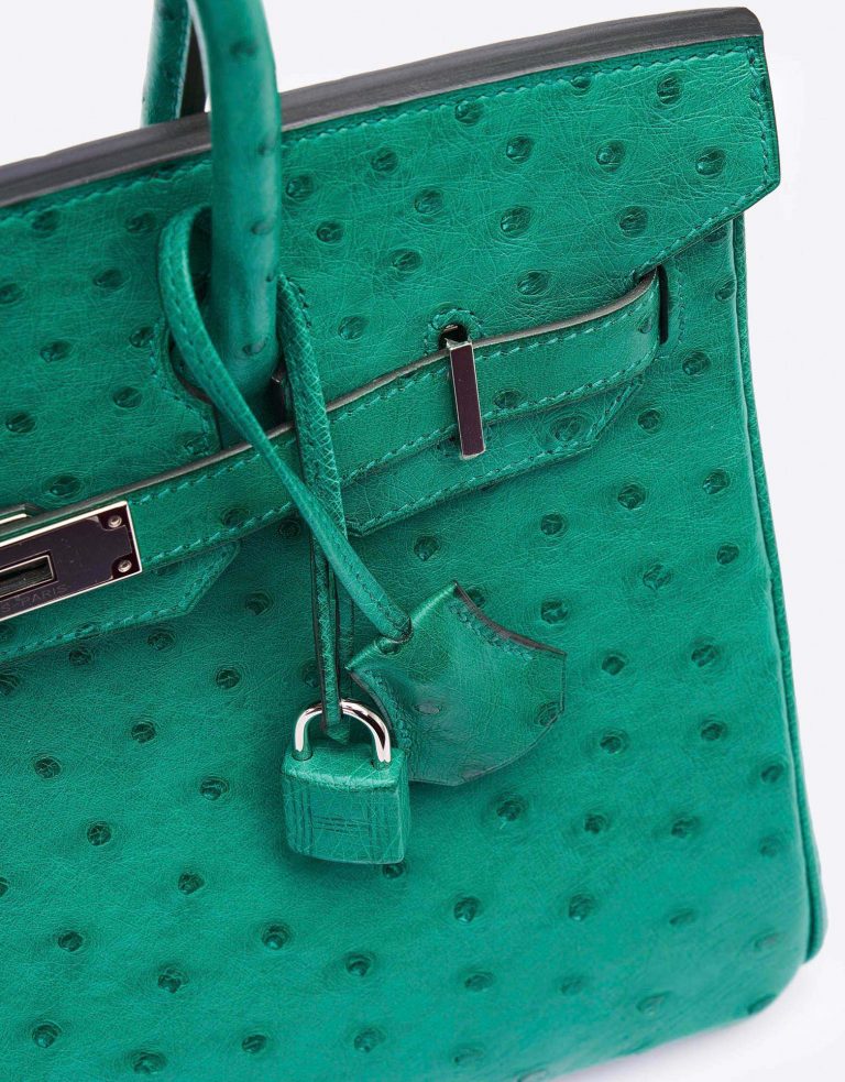 Hermès Birkin 30 Ostrich Vert Vertigo Saclàb Outside