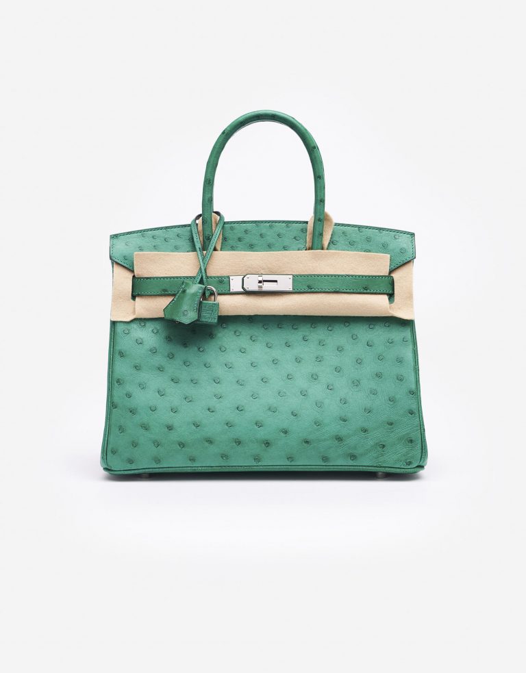 Hermès Birkin 30 Ostrich Vert Vertigo Saclàb Front