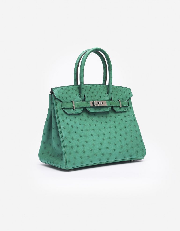 Hermès Birkin 30 Ostrich Vert Vertigo Saclàb Side