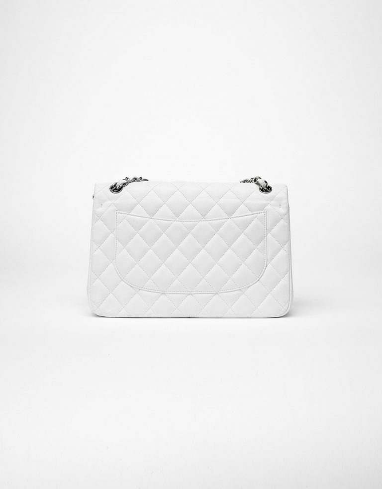 Chanel Jumbo Double Flap White Saclab Back