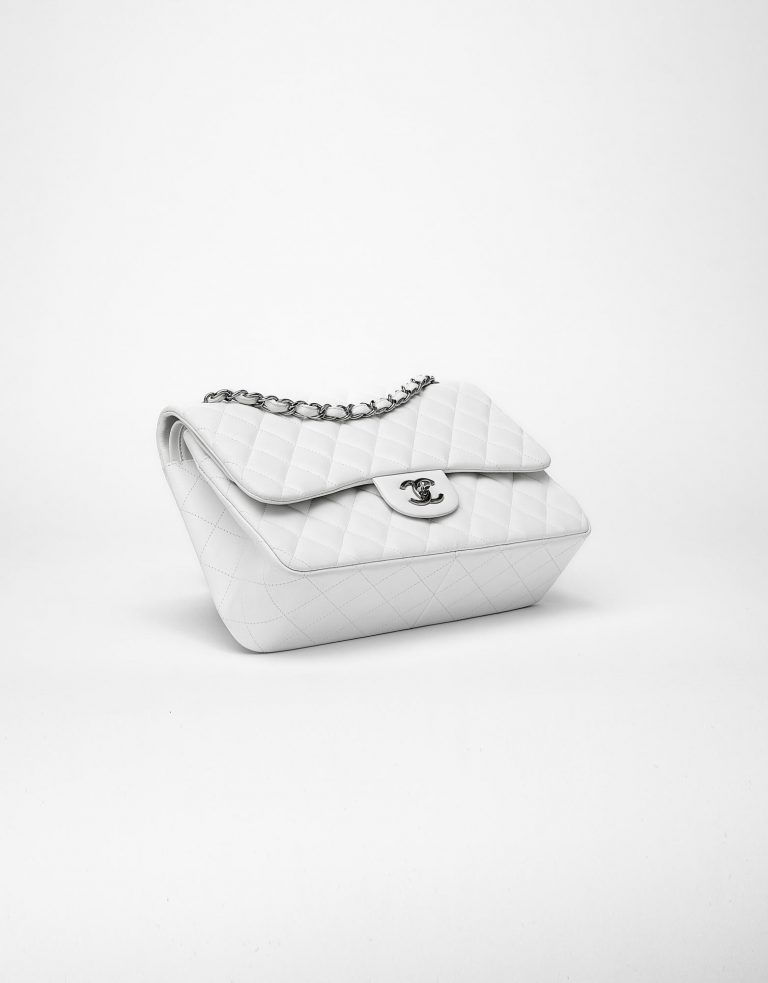 Chanel Jumbo Double Flap White Saclab Bottom