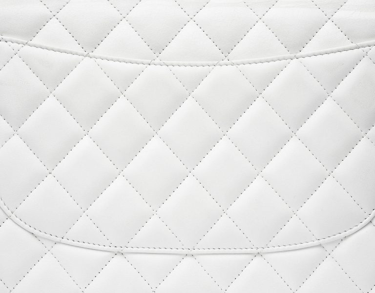 Chanel Jumbo Double Flap White Saclab Leather Quilt