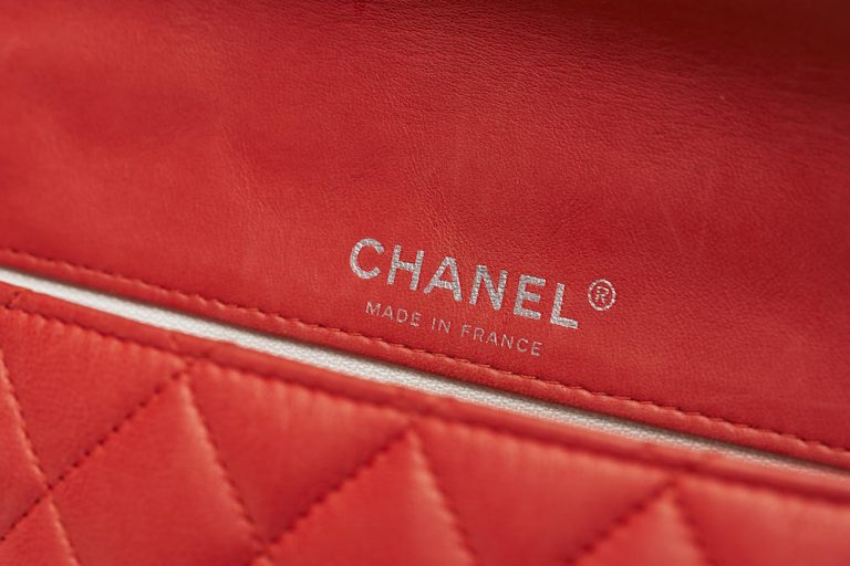 Chanel Single Flap Valentine Orange Saclàb Logo