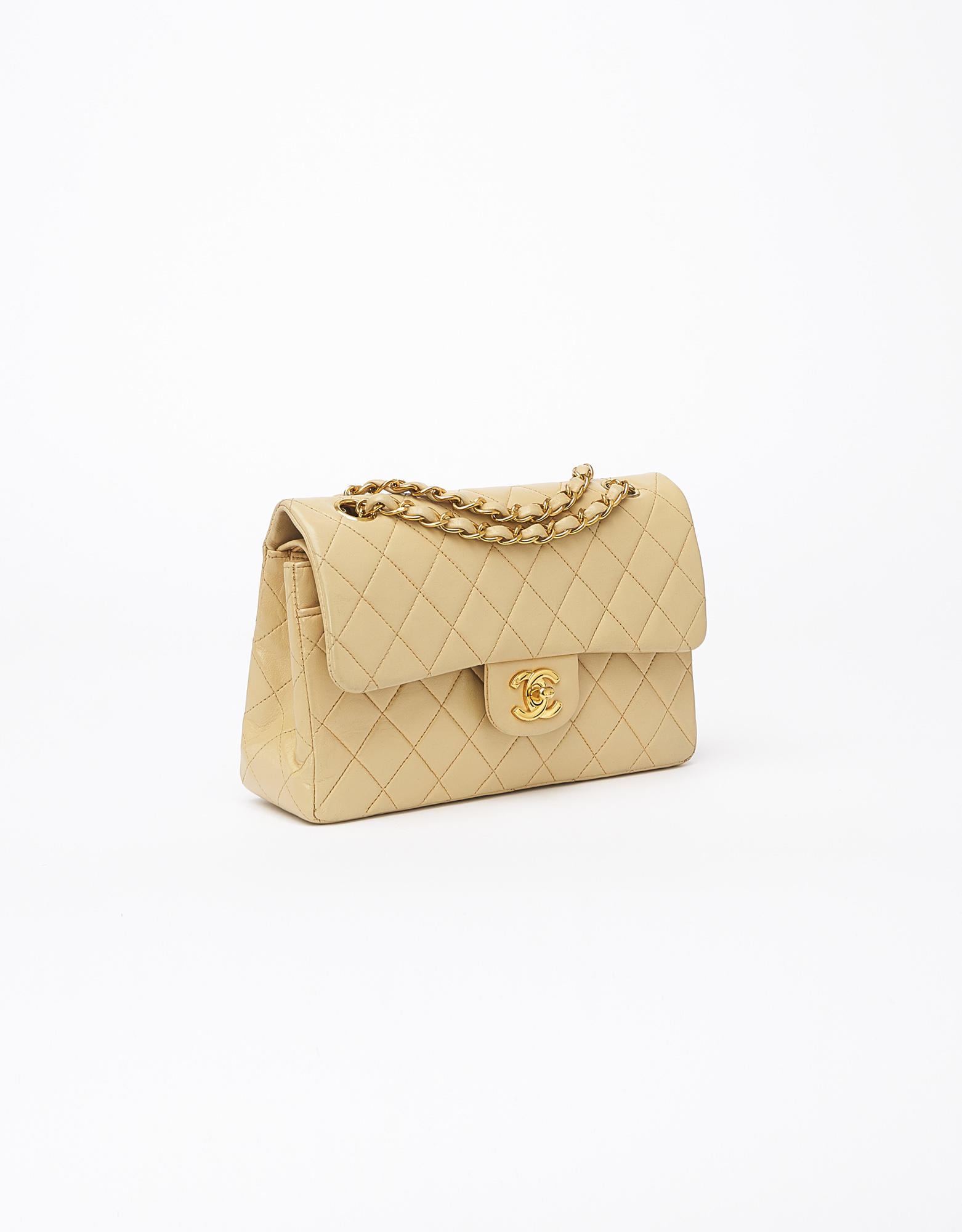 Chanel Beige Classic Double Flap Medium Bag  The Closet