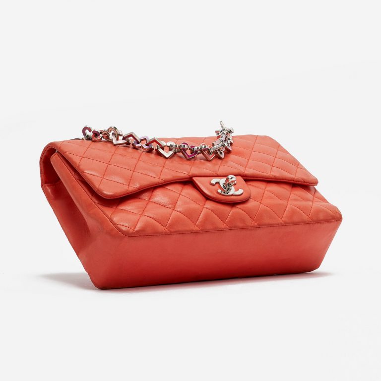 Chanel Classic Valentine Heart Bag Orange