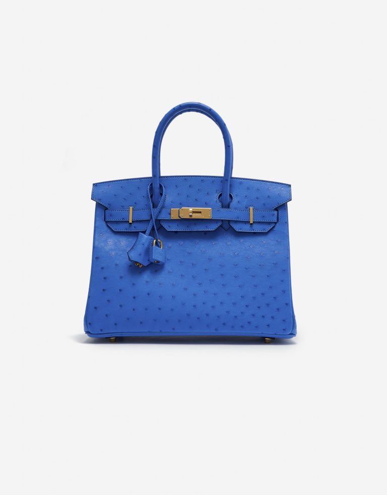 Hermes Birkin 30 StrauBenleder Bleuet SACLAB