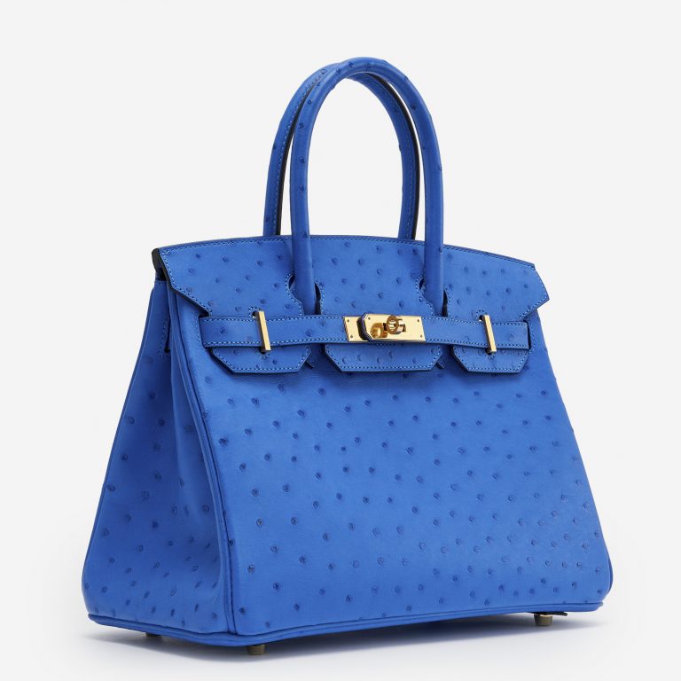 Hermès Birkin 30 Ostrich Bleuet Saclàb