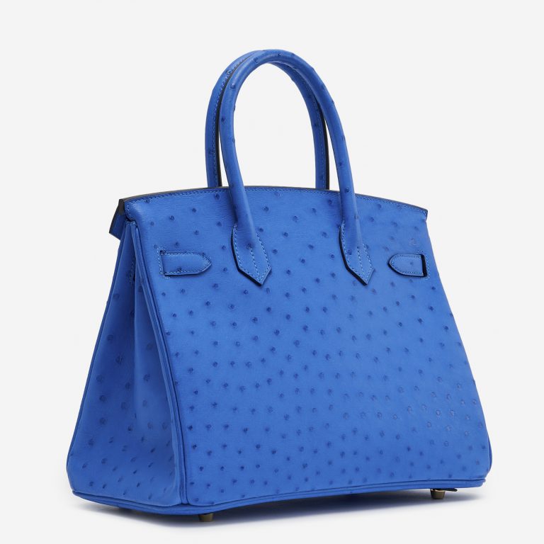 Hermès Birkin 30 Ostrich Bleuet Saclàb