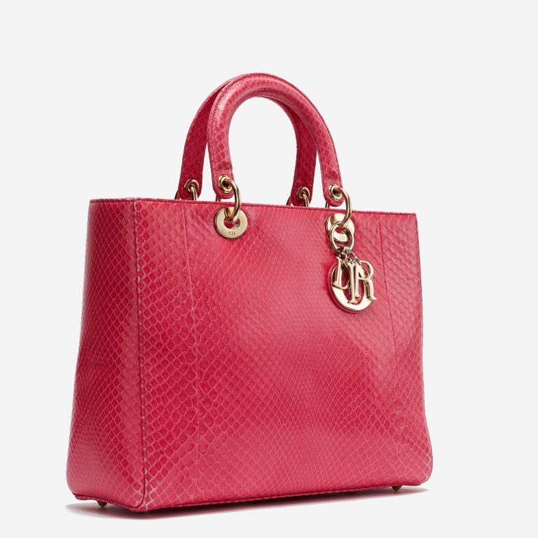 Dior Lady Large Python Pink